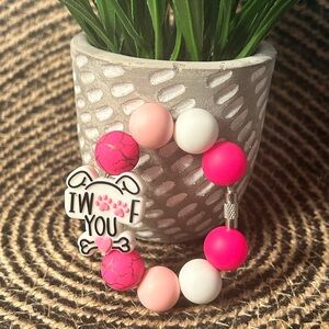 I woof you tumbler charm